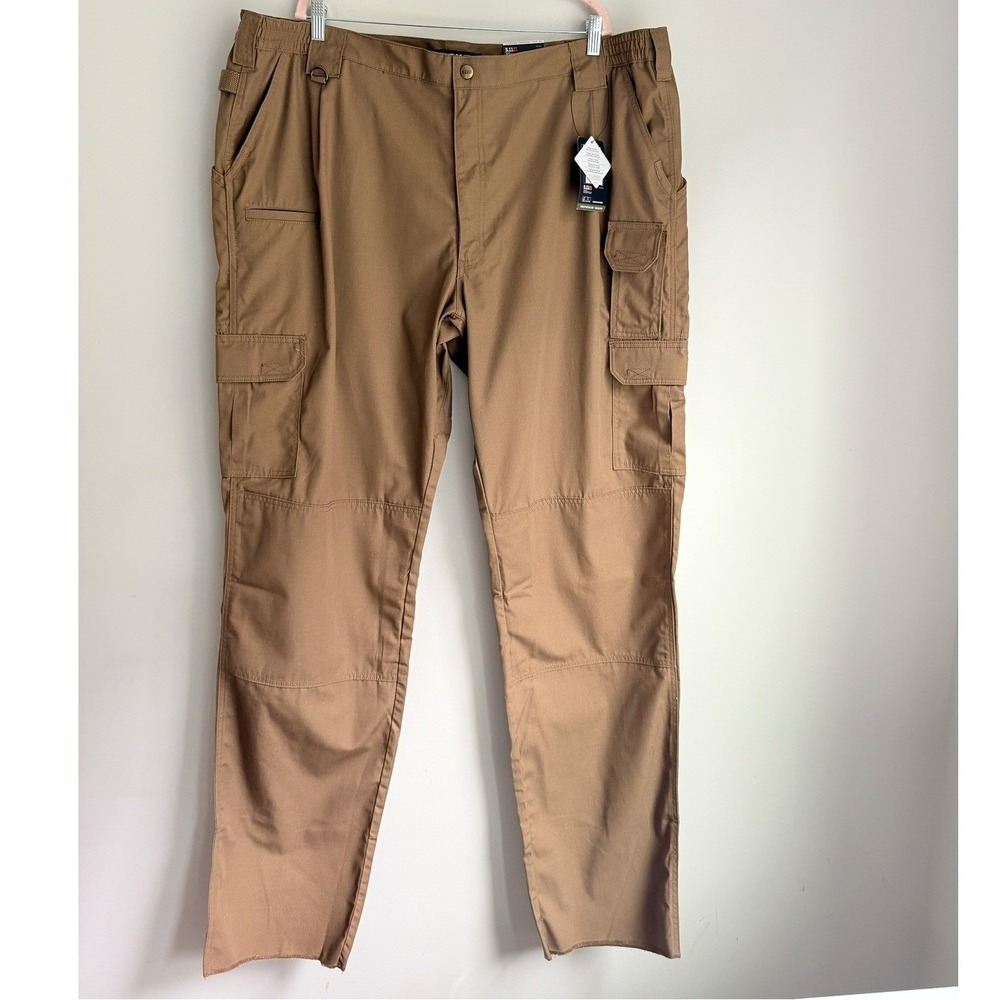 5.11 Tactical Men's Taclite Pro Pants 48 Unhemmed Battle Brown Cargo NWT